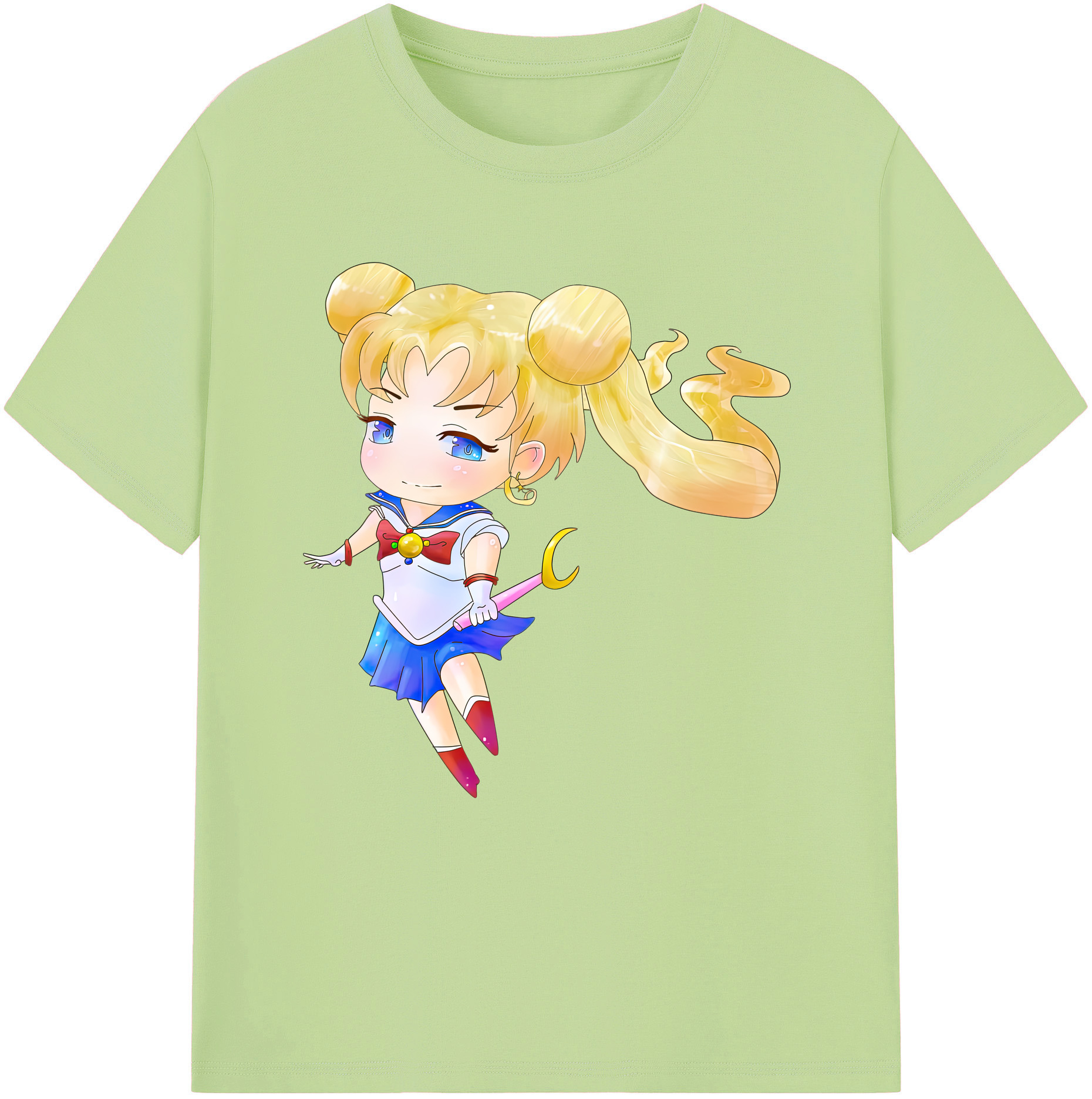 （画像用） 美少女戦士セーラームーン 愛野 美奈子 あいの みなこ Sailor Moon Aino Minako 綿100％半袖Tシャツ（フロントプリント）